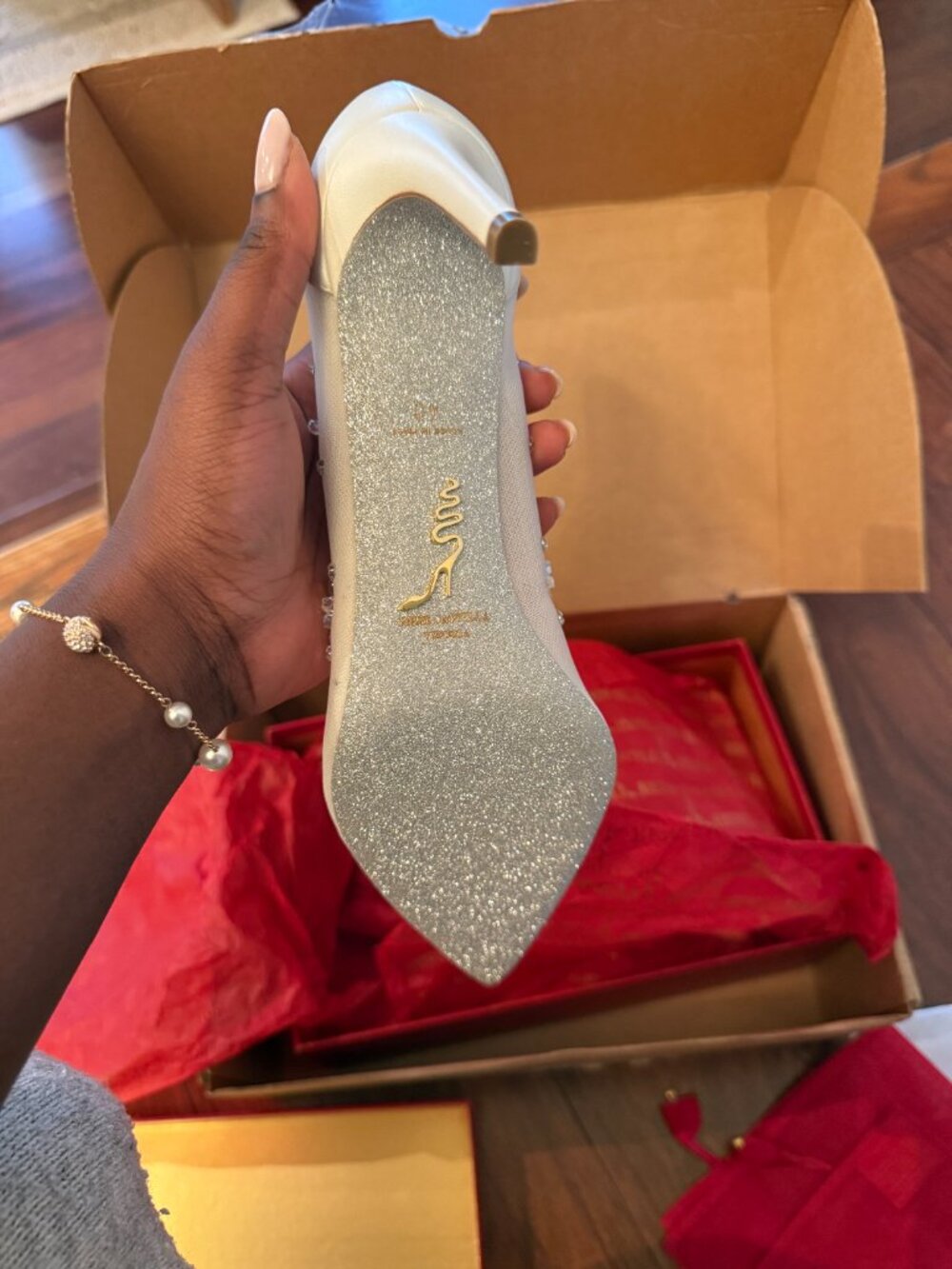 René Caovilla Cinderella Crystal Pumps (US 9) - Picture 2 of 8
